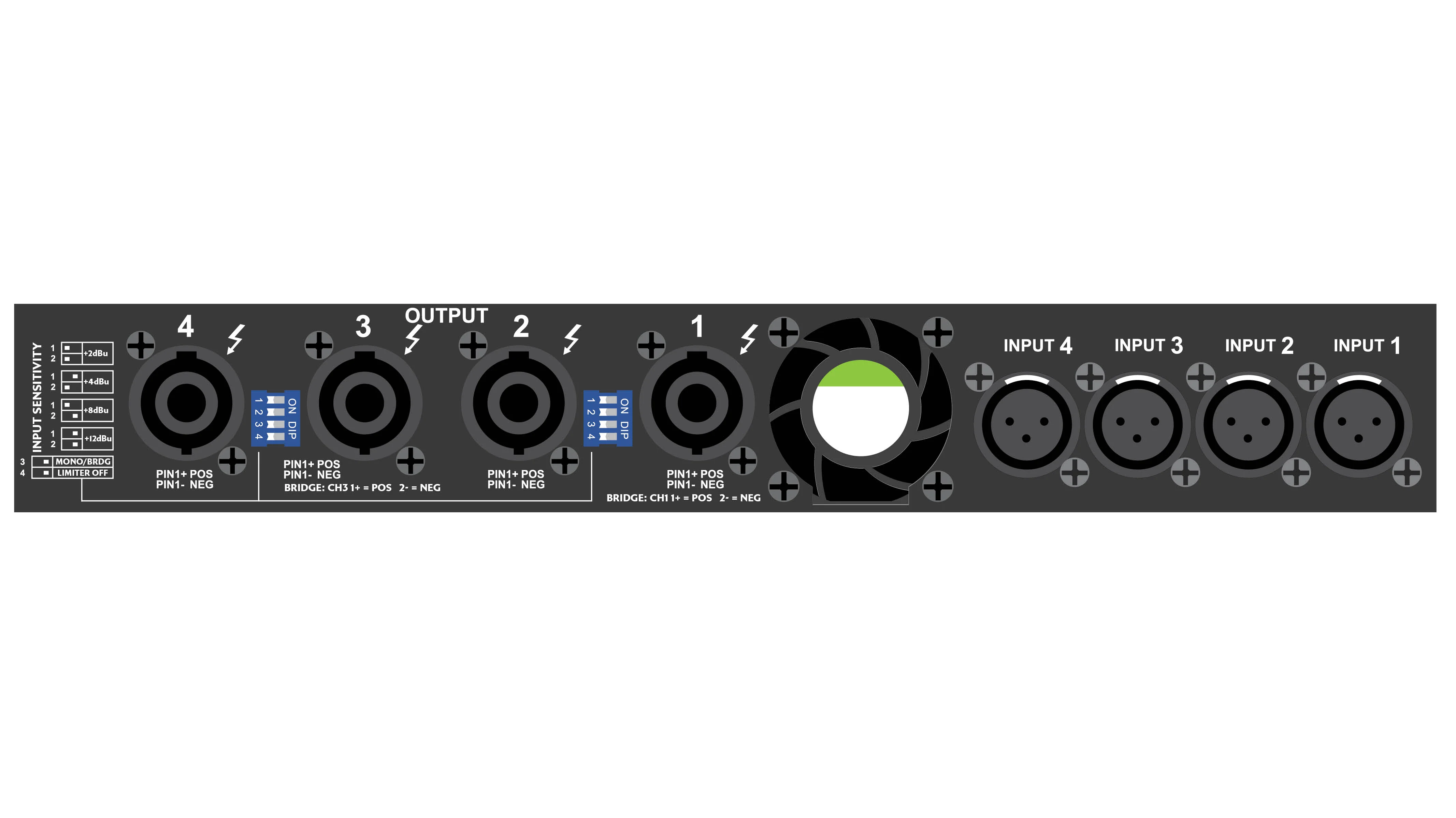 LT5204 5150W 4 Channel PFC Power Amplifier - Image 3